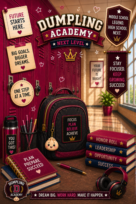 8th Grade Dumpling Academy Composition Book - Pink