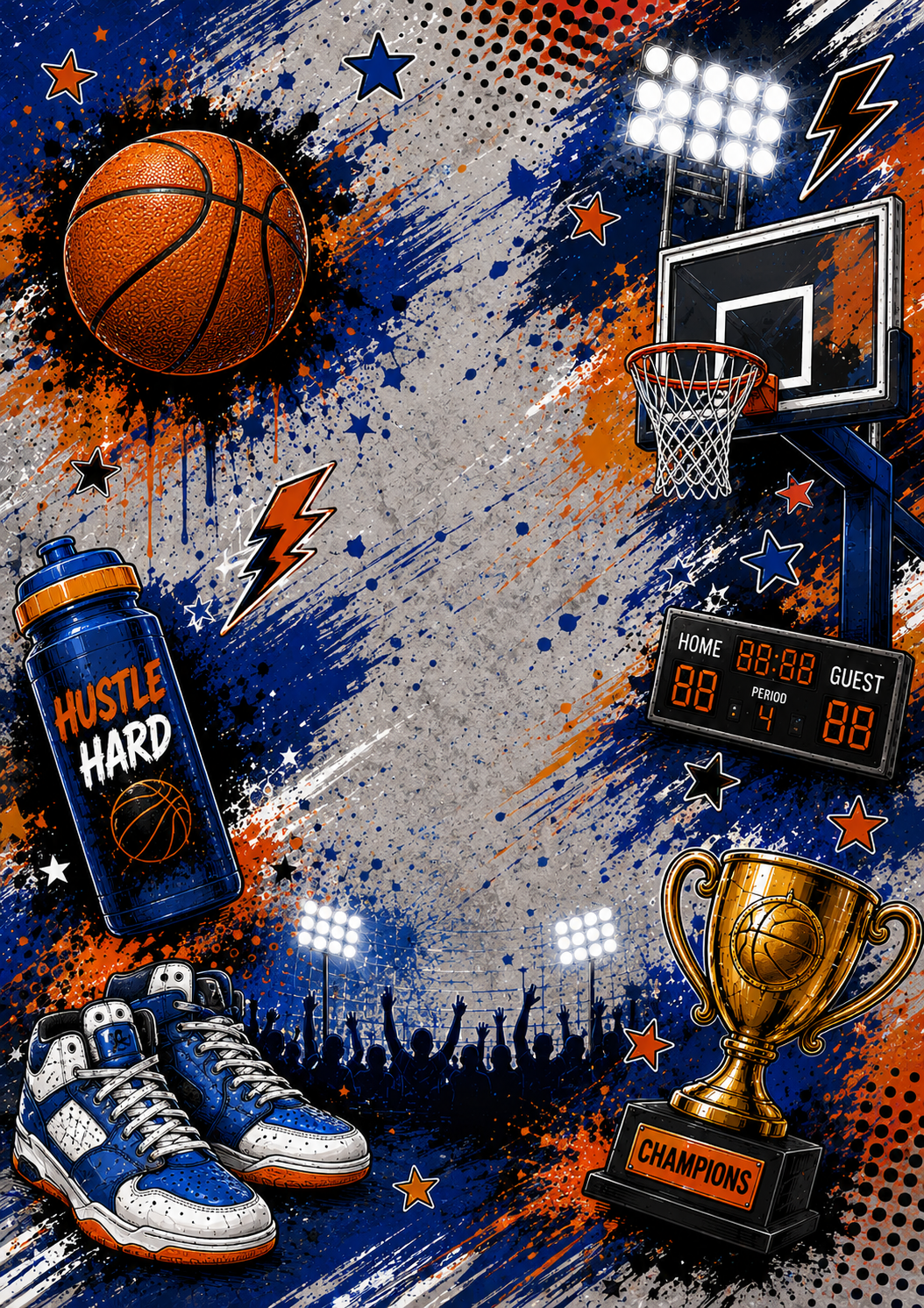 Basketball Peel and Stick
