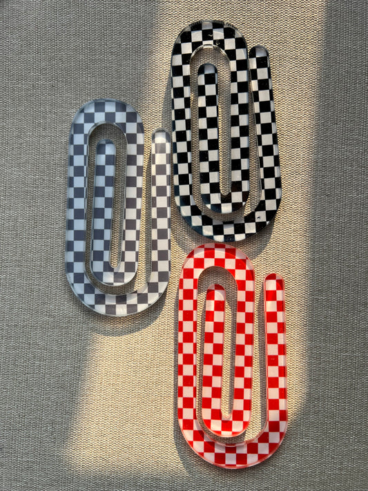 Checkered Jumbo Paperclip