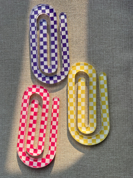 Checkered Jumbo Paperclip