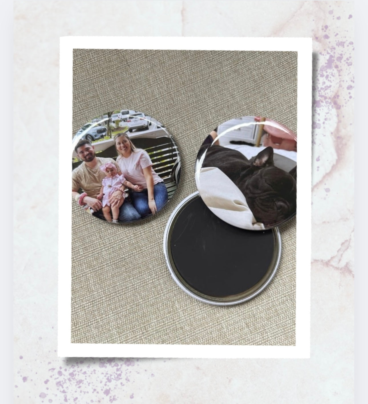 Nine Round 2.25 Custom Photo Magnet