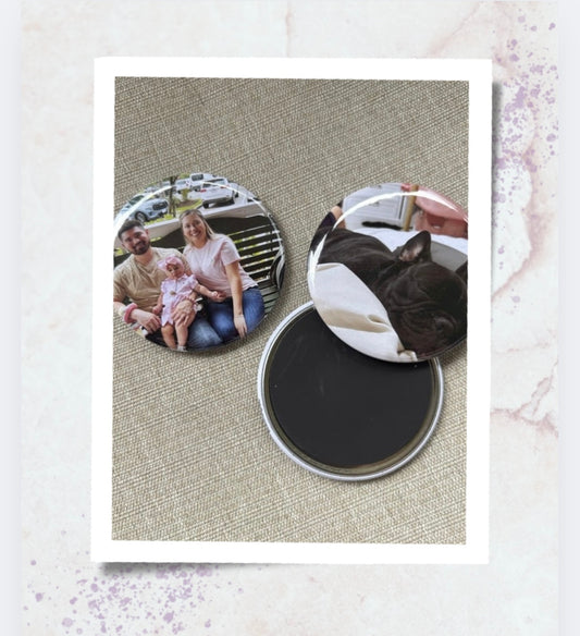 Nine Round 2.25 Custom Photo Magnet