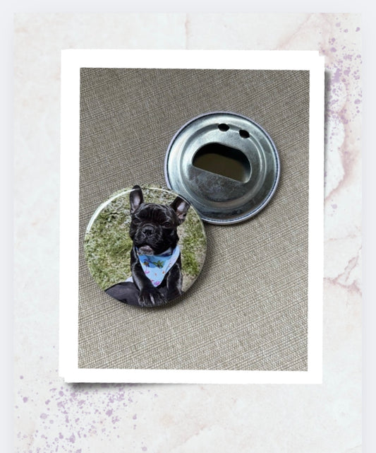 Nine Custom Photo Bottle Opener Round 2.25