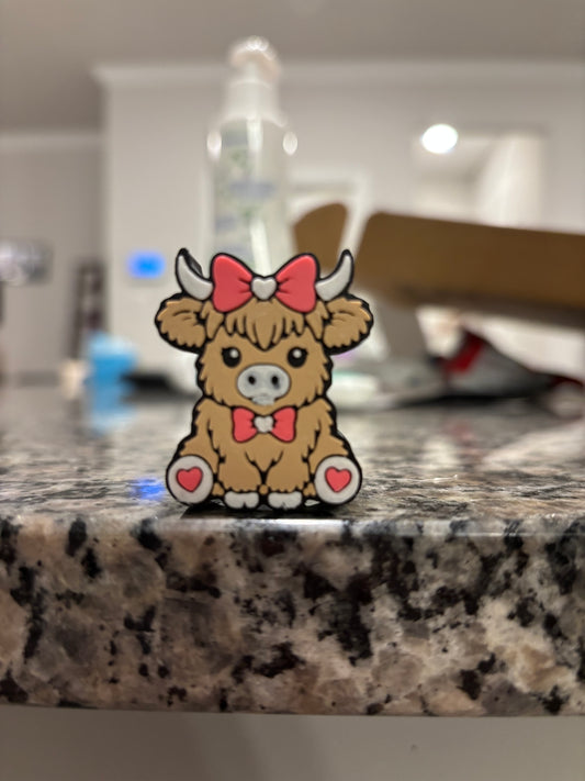 Heart Highland Straw Topper 10mm