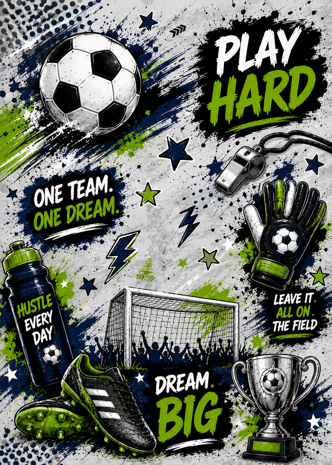 Soccer B. Peel and Stick