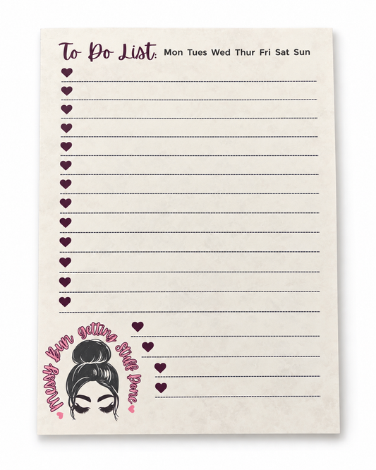 Messy Bun To Do List