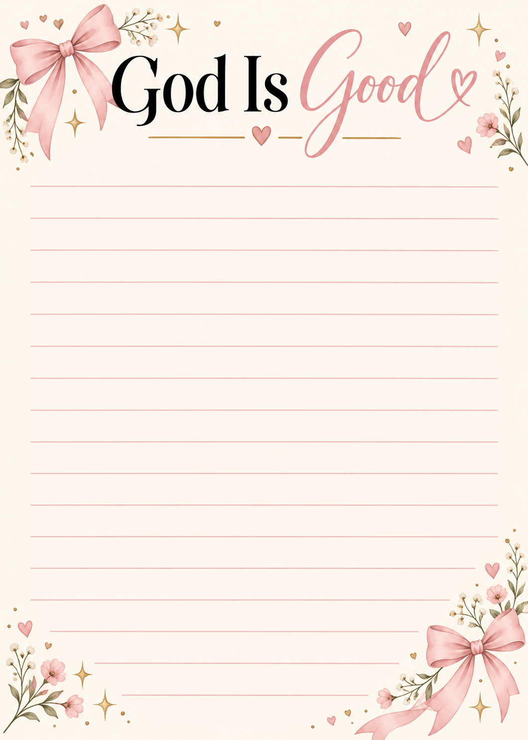God Is Good Notepad
