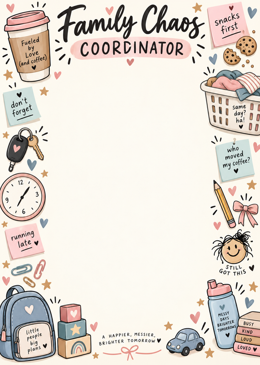 Family Chaos Coordinator Notepad