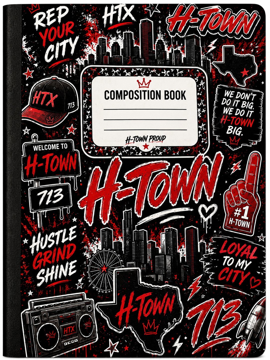 H-Town Red Composition Book