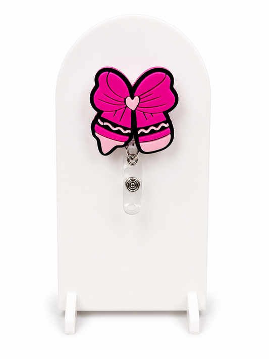 Pink Crayola Magnetic Badge Reel