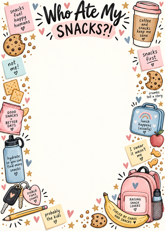 Who Ate My Snacks Notepad