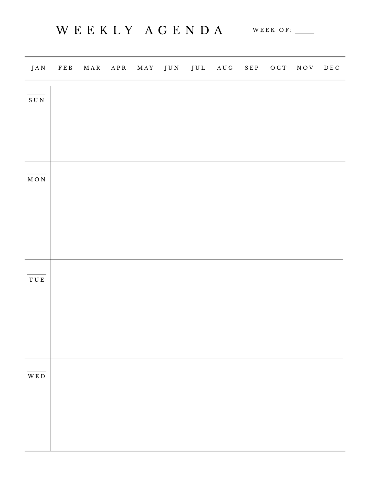 Undated Planner