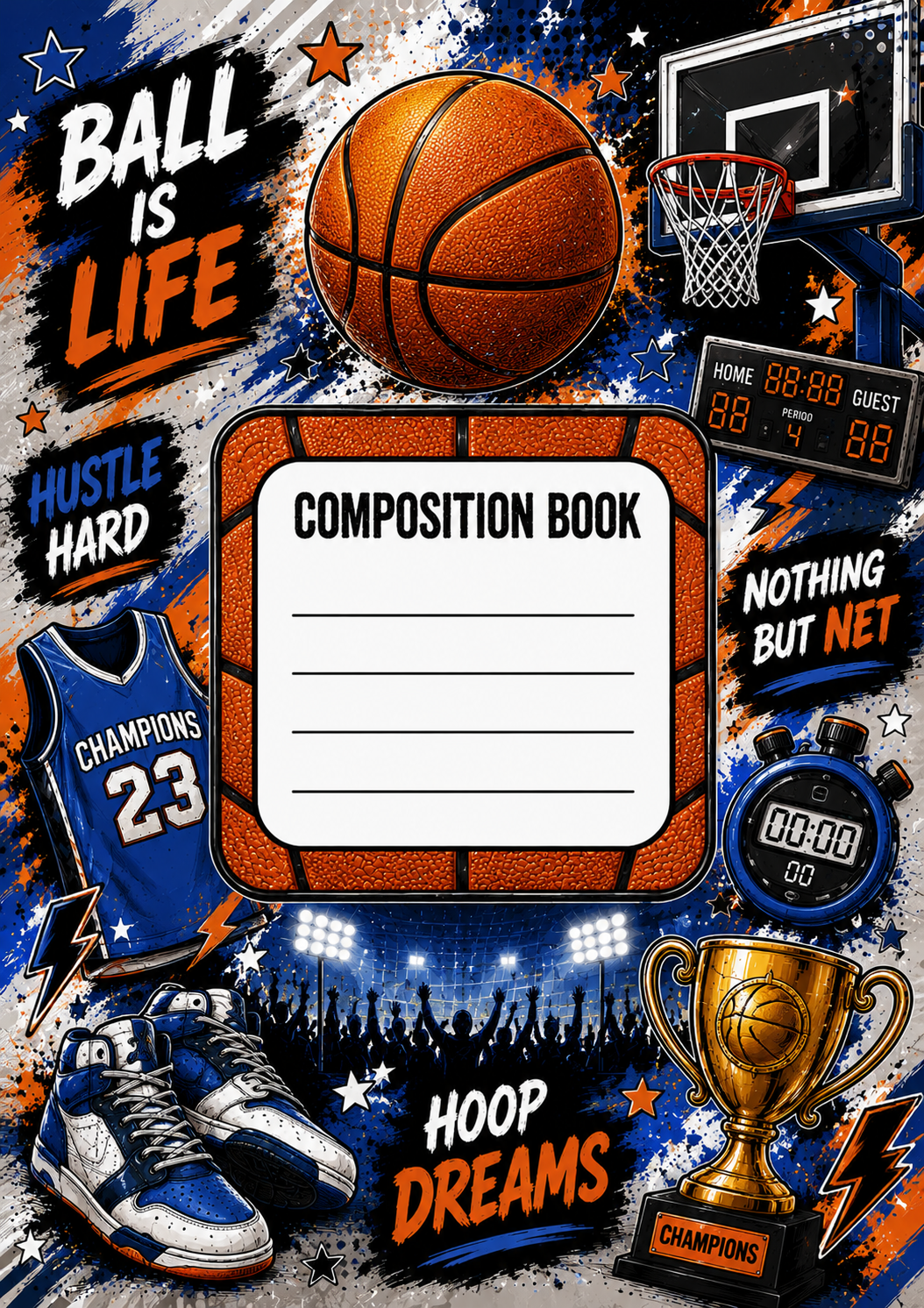 Basketball Peel and Stick