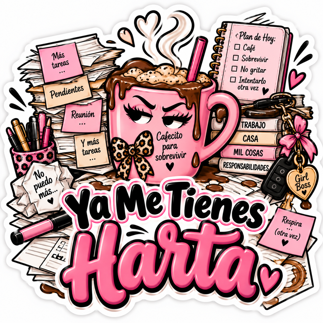 Ya Me Tienes Harta Sticker