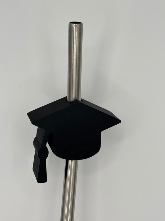 Graduation Cap Straw Topper 10mm