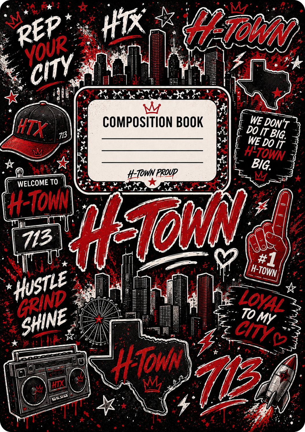 H-Town - Red Peel and Stick