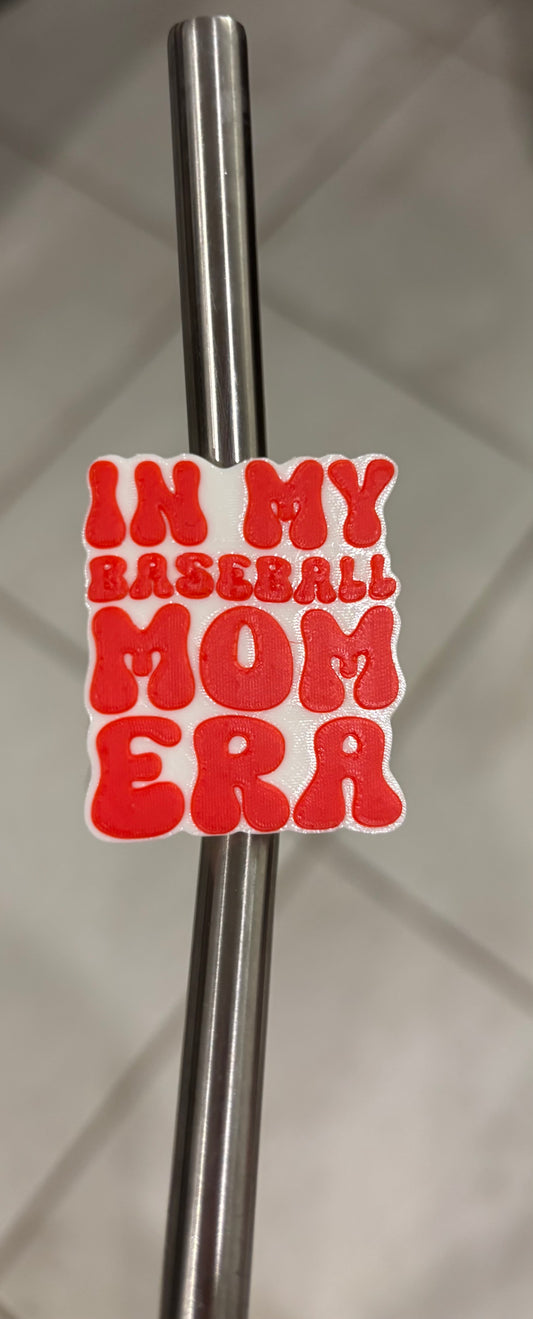 In My Baseball Mom Era Straw Topper 10mm
