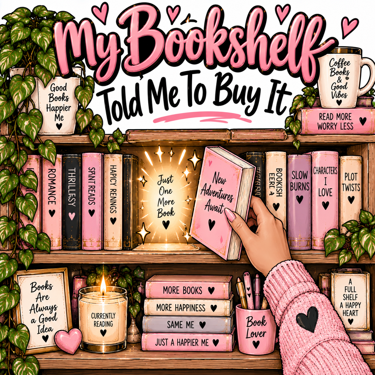 My Bookshelf Told Me To Buy It Sticker