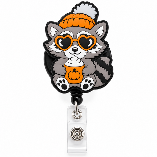 Raccoon Badge Reel