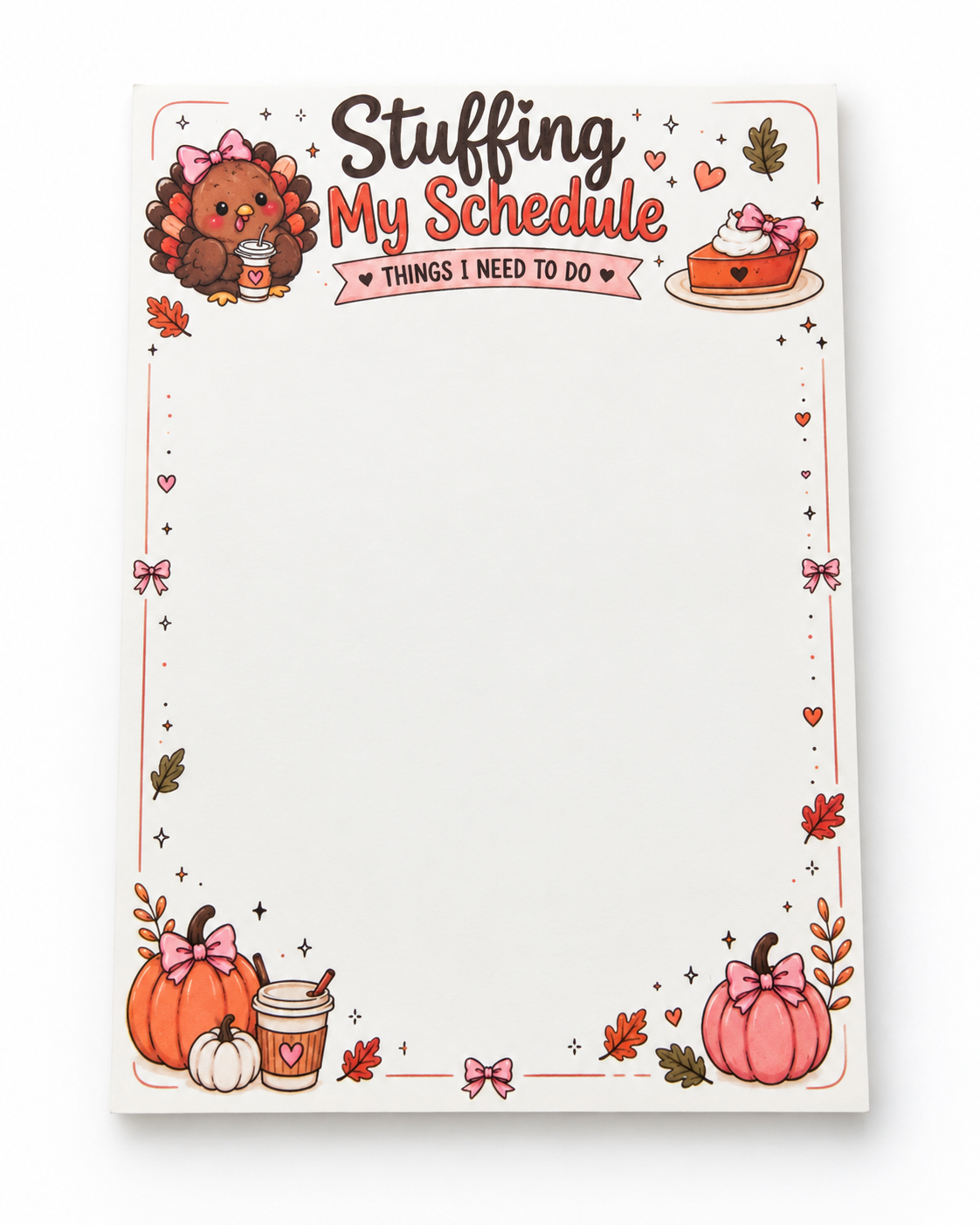 Stuffing My Schedule Notepad